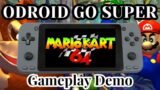 Mario Kart 64 (N64) ODROID GO SUPER Gameplay Demo – HANDHELD VIDEO GAME CONSOLE DEMO – RetroPie Guy