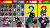 Minecraft NOOB vs PRO vs HACKER vs GOD FRIDAY NIGHT FUNKIN CRAFTING SCP CHALLENGE Animation