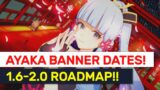 NEW Ayaka RELEASE Date! 1.6-2.0 Inazuma Road-Map! 320 FREE Gems! | Genshin Impact