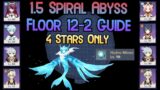 NEW Spiral Abyss Floor 12-2 Guide | 4 Stars ONLY (Patch 1.5) – Genshin Impact