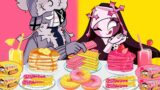 Pink Food VS Yellow Food Challenge Mukbang – Friday Night Funkin' Animation Mukbang