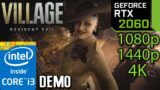 RTX 2060 | Resident Evil Village DEMO | 1080p 1440p 4K | i3 10100f | PC Performance