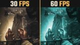 Resident Evil Village 30 FPS vs. 60 FPS