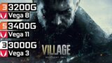 Resident Evil Village – Ryzen 3 3200G Vega 8 – Ryzen 5 3400G Vega 11 – Athlon 3000G Vega 3