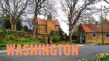 Washington Village UK.  (Just a peek) Short walking video clip with ambient sounds. Spring 2021.