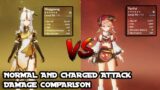 Yanfei vs Ningguang Normal and Charged Attack Comparison | Genshin Impact