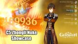 Zhongli C5 Crowned Max Talents Lv 13 Nuke Damage Showcase – Genshin Impact