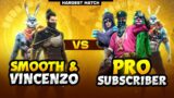 FREE FIRE LIVESTREAM WITH VINCENZO, SMOOTH VS PRO SUBSCRIBERS  –  GARENA FREE FIRE LIVE