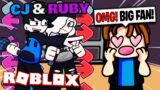 I Pretended To Be CJ & RUBY! | Roblox Friday Night Funkin'