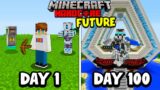 I Survived 100 Days in the FUTURE in Hardcore Minecraft…