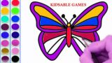 Kids Coloring Video Game Full Fun Drawing for Kids | Butterfly, And Many | Picture Coloring Pages