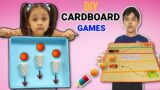 Kids Pretend Play DIY Indoor CARDBOARD Games | ToyStars