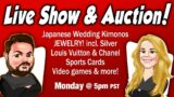 LIVE AUCTION at the Nuthouse! Kimonos, Jewelry, Louis Vuitton, Chanel, video game & more!