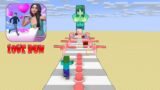 Monster School : LOVE RUN CHALLENGE – Minecraft Animation