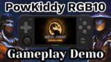 Mortal Kombat Unchained PSP Gameplay Demo On PowKiddy RGB10 Handheld Video Game Console
