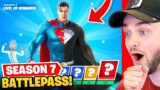 *NEW* SEASON 7 BATTLEPASS in Fortnite! (Superman, Ricky + Morty + MORE)