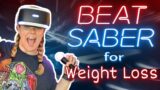 Playing Video Games for Weight Loss // PlayStationVR Beat Saber // My Weight Loss Journey 2021