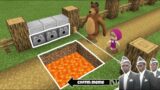 Traps for Masha and the Bear in Minecraft – Coffin Meme