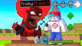 Tricky Phase 3 vs Boyfriend in Friday Night Funkin' Minecraft (FNF Mod) LORE