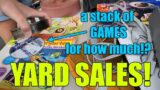 Yard sales! Video Game Pickups! Crazy value!
