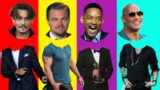 wrong heads fun video game with hollywood famous actors  |  Leonardo, Will Smith, Dwayne Johnson