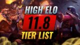 HIGH ELO Best Champions TIER List – League of Legends Patch 11.8