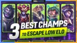 3 BEST CHAMPIONS to ESCAPE LOW ELO for EVERY ROLE! – League of Legends