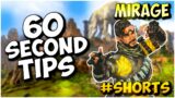 5 MIRAGE TIPS FOR APEX LEGENDS IN UNDER 60 SECONDS! #Shorts