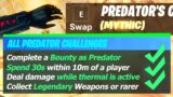 *ALL* Predator Challenges Fortnite – Damage while Thermal is Active, Complete a Bounty as Predator
