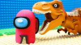 Among Us vs Dinosaur – Lego Kinetic Sand