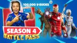 BUYING Fortnite SEASON 4 BATTLE PASS With My Dad's Credit Card!! | Royalty Gaming