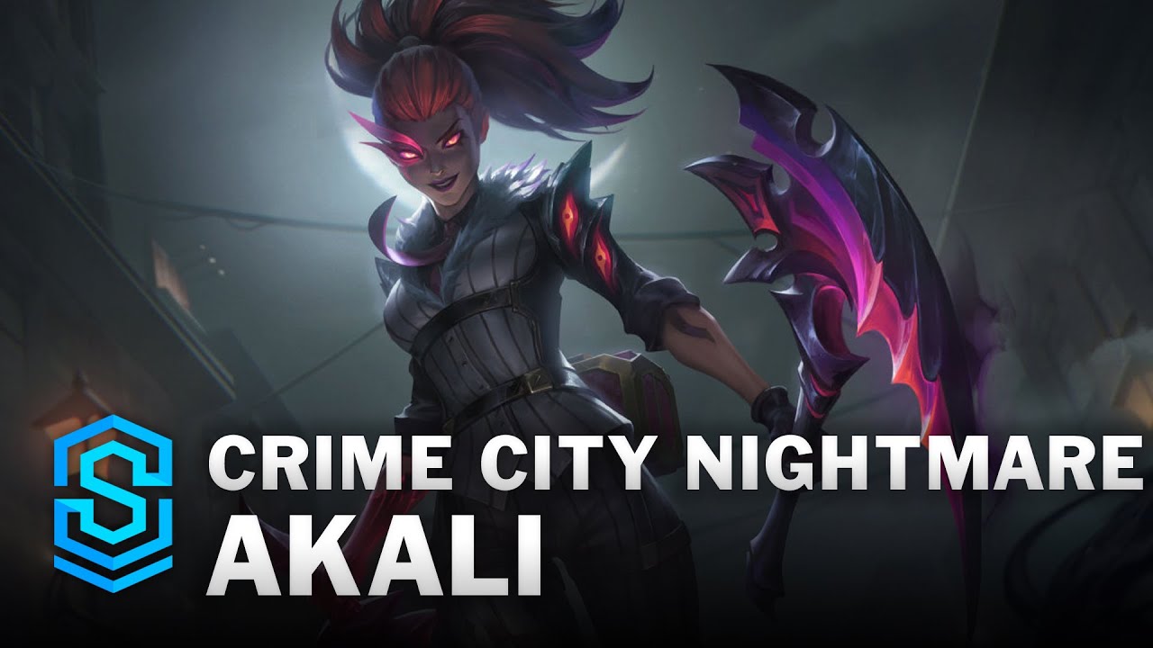 Crime City Nightmare Akali Skin Spotlight - League of Legends - Game videos