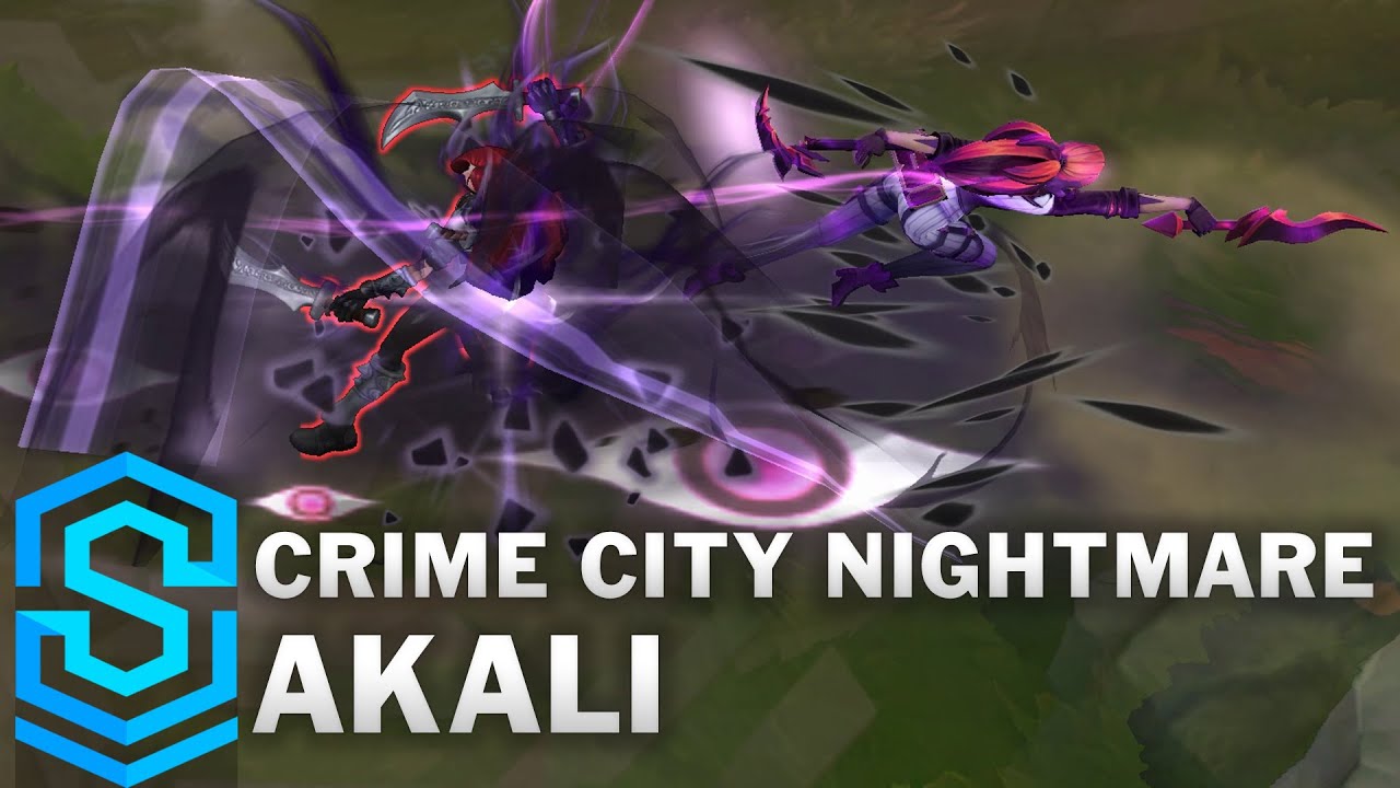 Crime City Nightmare Akali Skin Spotlight - Pre-Release - League of