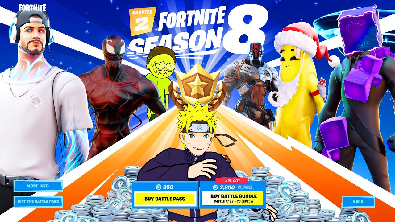 Fortnite Chapter 2 - Season 8 | Battle Pass Overview - Game videos