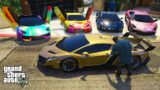 GTA 5 – Stealing Luxury Modified Lamborghini Cars with Franklin! | (GTA V Real Life Cars #76)