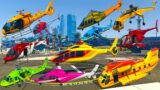GTA V: Every Colored Helicopters Stunning Landing Compilation
