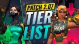 NEW UPDATE: BEST Agents TIER List – Valorant Patch 2.07