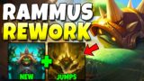 RAMMUS REWORK GAMEPLAY!! HIS ULT IS NOW A JUMP!? – League of Legends