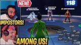 Streamer PLAYS *NEW* "IMPOSTORS" GAME MODE (Among Us) in Fortnite Update Gameplay