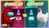 Tiles Hop – Among US Theme Song vs Chicken Song. V Gamer