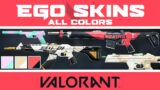 VALORANT Ego Skins Bundle | ALL COLORS IN-GAME | Skin Collection HD Showcase