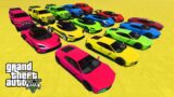 GTA V Double Mega Ramps Crash Test Challenge with Spiderman and Super Heroes by Sport Cars 2