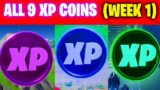 All XP COINS LOCATIONS IN FORTNITE SEASON 4 Chapter 2 (WEEK 1)