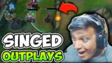 BEAUTIFUL 2v1 SINGED OUTPLAY MAKES THEM TILT! (HARD CARRY) – League of Legends