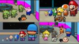 Best of Pocoyo and Super mario and Sonic Among Us Mini Crewmate distraction dance animation