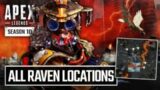 Chapter 1, 2, And 3 White Raven Locations In Apex Legends