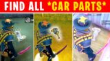 Fortnite FIND CAR PARTS – All 3 Car Part Locations (Season 5 Week 2 Challenge)