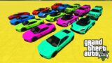 GTA V Double Mega Ramps Crash Test Challenge with Spiderman and Super Heroes by Sport Cars.