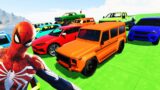 GTA V OFF ROAD CARS Race Challenge with Spiderman, Ironman, Superman, Venom, and Another Superhero