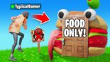 I Went UNDERCOVER in a FOOD ONLY Tournament! (Fortnite)